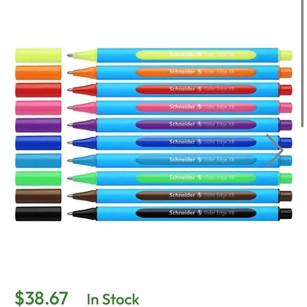 Schneider 16pc Pen Lot Slider Memo XB Edge XB Viscoglide Germany Multicolor